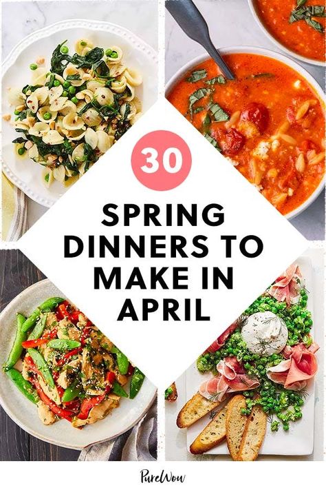 30 Spring Dinners to Make Every Night in April Seasonal Dinner Recipes, Spring Dinner Ideas, Spring Dinners, Salad Spring, Spring Recipes Dinner, Spring Produce, Spring Menu, Spring Recipe, Recipe Salad