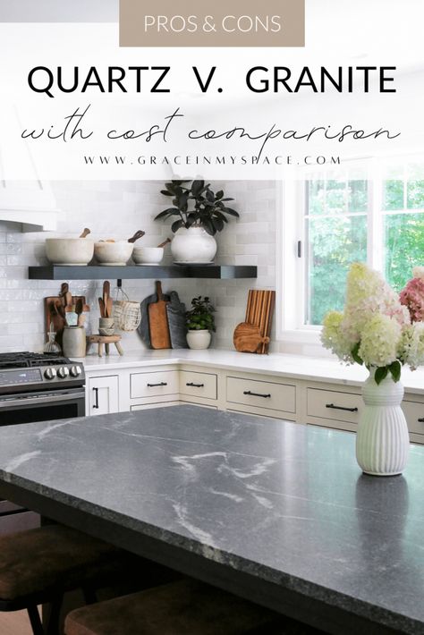 Popular Granite Countertops, Cost Of Granite Countertops, Concrete Countertops White Cabinets, Concrete Countertops Outdoor Kitchen, Concrete Countertops Over Laminate, Concrete Countertops Kitchen Diy, Concrete Countertops Bathroom, Countertop Choices, White Concrete Countertops