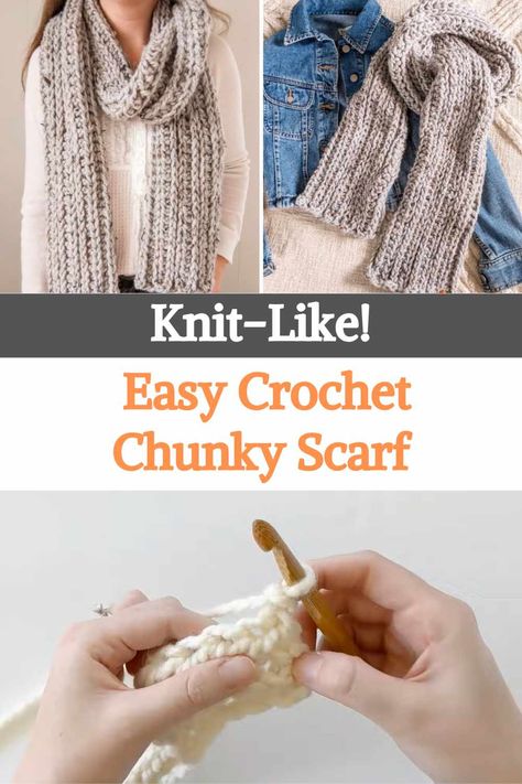 Crochet Scarf Pattern Free Super Bulky, Crochet Scarves Chunky Yarn, Crochet Chuncky Scarf, Chunky Yarn Kids Scarf, Free Crochet Scarf Patterns Using Chunky Yarn, Chunky Crochet Scarf Free, Crochet Scarf Using Bulky Yarn, Easy Chunky Scarf Crochet Pattern, Scarf Crochet Pattern Chunky Yarn