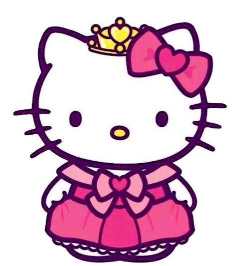 Hello Kitty Images Printables, Princess Hello Kitty, Hello Kitty Princess, Doodle Wall, Chibi Girl Drawings, Images Hello Kitty, Hello Kitty Printables, Princess Kitty, Hello Kitty Birthday Party