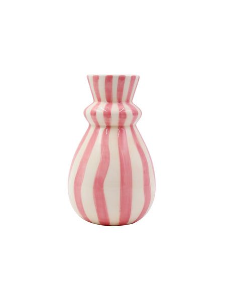 Add a splash of colour & an element of fun to any surface with the Carolina vase. Ideal for buds, stems and faux or real flowers. It's hand painted Striped Vase, Handmade Vase, Bed Linen Sets, Decoration Inspiration, Floral Display, Retro Toys, My New Room, Pink Stripes, Real Flowers