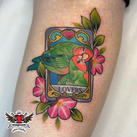 Lovebirds Tattoo, Lovebird Tattoo, Snail Tattoo, African Lovebirds, Crow Tattoo Design, Couples Tattoos, Tarot Card Tattoo, Crow Tattoo, Card Tattoo