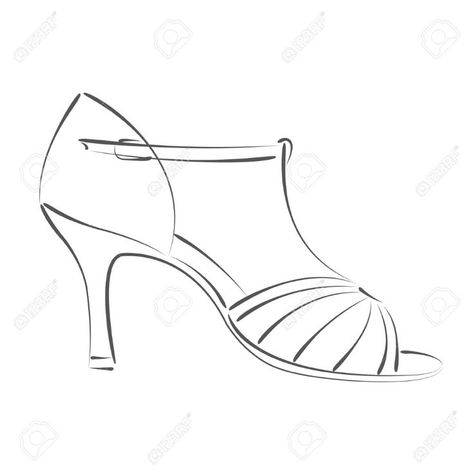 Design Shoes Drawing, Dance Art Drawing, Danza Latina, Dance Tattoo, Dancer Drawing, Shoe Tattoos, Salsa Dance Shoes, Salsa Shoes, Dancing Drawings