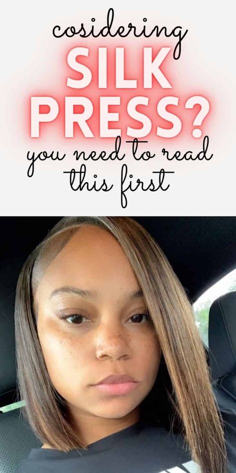 Considering Silk Press on Natural Hair? Read This First Straightening Hair Tips, Silk Press On Natural Hair, Flat Iron Natural Hair, Silk Press Hair, Haircuts For Women 2023, Bob Haircuts For Black Women, 2023 Bob, Thick Natural Hair, Pressed Natural Hair