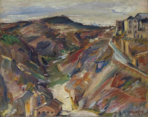 David Bomberg (1890-1957) | The River Tajo and the Road up to the ... David Bomberg, New Zealand Art, English Artists, David Hockney, Artist Models, Australian Art, Seascape Paintings, British Artist, Art Auction