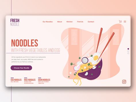 Fresh Noodle Website landing cartoon gif web ui app clean character 2d material ux typography animation flat icon illustration vector website banner website noodle Cute Website Design Illustrations, Cartoon Website Design, Website Design Banner, Ux Typography, Illustrator Website, Header Website, Cartoon Website, Typography Animation, Illustration Website