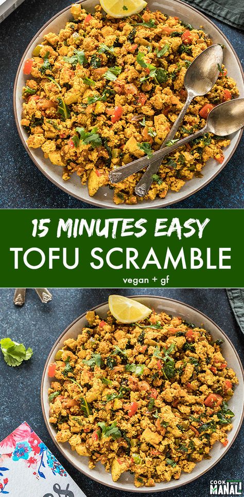 Tofu Scramble Vegan, Scrambled Tofu Recipe, Clean Eating Vegetarian, Clean Eating Vegan, Breakfast Vegan, Huevos Rancheros, Tofu Scramble, Vegan Mexican, Breakfast Of Champions