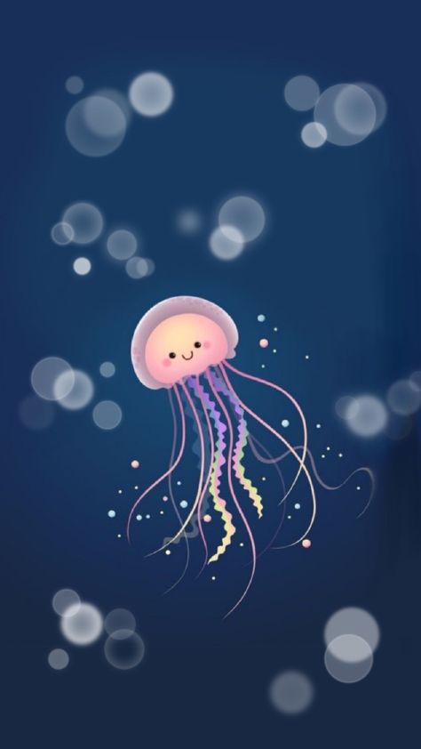 Cartoon Jellyfish Wallpaper, Octopus Wallpaper, Cartoon Jellyfish, Cartoon Octopus, Jellyfish Wallpaper, I Wallpaper, Jellyfish, Octopus, Phone Wallpaper