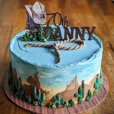 Cowboy Party Cake Ideas, Texas Shaped Cake, Country Cake Ideas, Western Cake For Men, Rodeo Cakes For Boys, Western Sheet Cake, Western Themed Cake, Cowboy Cake For Men, Western Smash Cake