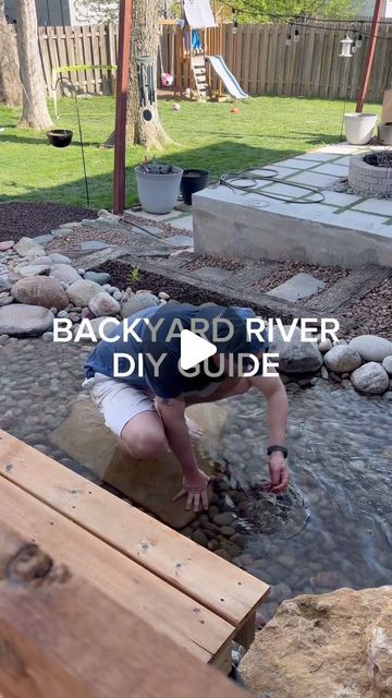 Meg Wilson on Instagram: "DIY River Guide out NOW! You asked, so we created it. Happy Summer - go create your own backyard oasis. 🌿 

Find in my bio or tap: https://lifeonshadylane.com/product/diy-river-guide-how-to-build-your-own-river-and-create-your-own-backyard-oasis/ 

(PS it’s on SALE this weekend only, through Memorial Day!) 

#backyard #diyriver #diypond #backyardmakeover" Backyard River Ideas, Diy Lazy River In Backyard, Backyard River, Backyard Creek, Backyard Diys, Diy Ponds Backyard, Diy Pond, Pretty Garden, Ponds Backyard