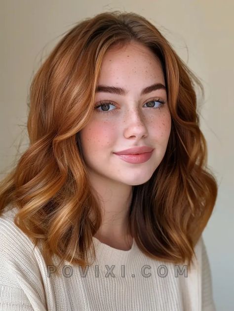 33 Caramel Hair Color Ideas Featuring Honey Golden Highlights and Chocolate Tones Green Eyes Pale Skin Hair, Hair For Green Eyes And Olive Skin, Caramel Hair Honey, Gingerbread Hair Color, Light Skin Hair Color, Hair Color For Olive Skin Tone, Olive Skin Tone Hair Color, Hazel Eyes Hair Color, Hair Color For Green Eyes