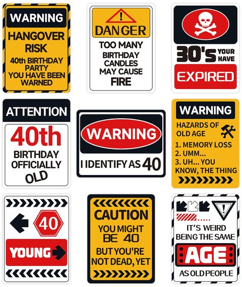 PRICES MAY VARY. 【FUNNY PARTY SIGNS】: Our 40th birthday decorations, boasting a delightful fusion of funny designs and vibrant colors. These large and bright party supplies are sure to spark joy and laughter among guests. 【40TH PARTY DECOR】: The 40th birthday wall signs can meet the individual style of different people, these funny signs would make your birthdays truly unforgettable. Make your party different from the traditional one, adding more humor and fun. 【WIDE APPLICATION】: You can apply Birthday Decor For Him, 40th Birthday Party Men, Birthday Party Garden, Funny Photo Props, 40 Birthday Signs, 60th Birthday Decorations, Birthday Decorations For Men, 30th Birthday Funny, 30th Birthday Decorations