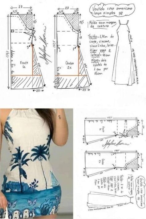 Clothing Pattern Design, Girls Dress Sewing Patterns, Sewing Easy Diy, Sewing Clothes Women, Shirt Sewing Pattern, Womens Clothing Patterns, Diy Clothes Design, Sewing Crafts Tutorials, Costura Diy