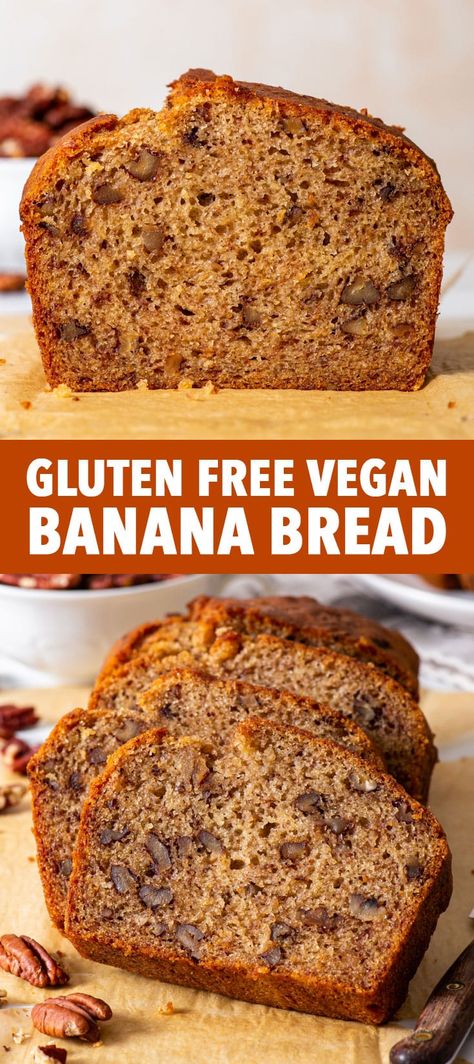 Gluten Free Vegan Banana Bread, Breakfast Ideas Gluten Free, Vegan Gluten Free Banana Bread, The Loopy Whisk, Loopy Whisk, Dairy Free Banana Bread, Gluten Free Banana Bread Recipe, Vegan Banana Bread Recipe, Ripe Banana Recipe