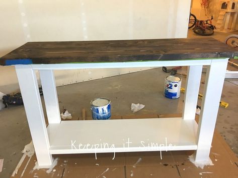 Build A Sofa Table, Build A Sofa, Diy Furniture Sofa, Diy Entryway Table, Diy Console, Built In Sofa, Diy Console Table, Farmhouse Console Table, Diy Sofa Table