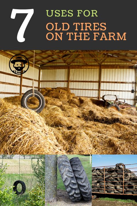 Farm Repurpose Ideas, Diy Farm Hacks, Farm Equipment Agriculture, Old Tire Projects, Tractor Tire Ideas, Old Tires Ideas Diy, Uses For Old Tires, Blended Roots, Repurposed Tires