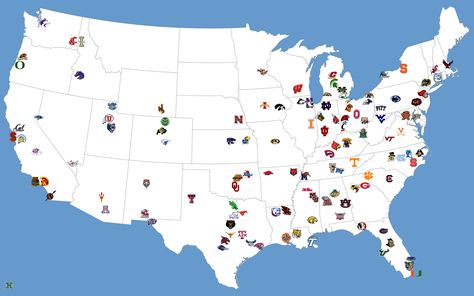 College Football Map College Football Map, College Football Helmets, Moving To San Diego, Graduation Party Planning, Nfl Football Players, College Football Teams, Football Team Logos, Oregon Ducks Football, College Football Playoff