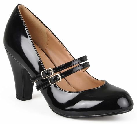 25 Wicked Finds From Walmart That Scream Sabrina Spellman Sabrina Spellman, Womens Mary Janes, Mary Jane Pumps, Classic Pumps, Buckle Shoes, Mary Jane Heels, Patent Leather Pumps, Journee Collection, Strap Design