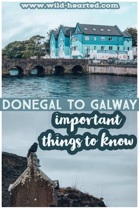 Are you traveling from Donegal to Galway? Here are the important things to know and places you must stop along the way! #donegaltogalway #donegal #galway #ireland #irelandtravel Ireland People, Backpacking Ireland, Ireland Culture, Ireland Hotels, County Sligo, Ireland Weather, Ireland Beach, Ireland Road Trip, Irish Travellers