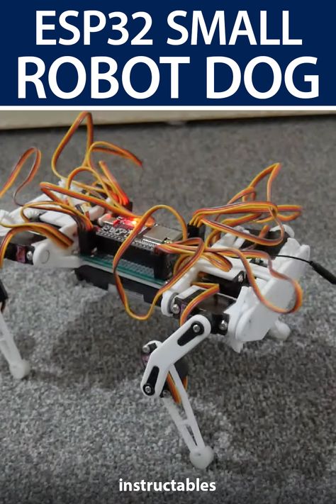 Gleb Devyatkin made an ESP32 small robot dog, a quadruped dog inspired by Boston Dynamics’ Spot. #Instructables #electronics #technology #Arduino #3Dprint Robot Dog, Science Gadgets, Boston Dynamics, Learn Robotics, Robotic Automation, Arduino Robot, Diy Gadgets, Robotics Projects, 3d Printing Diy