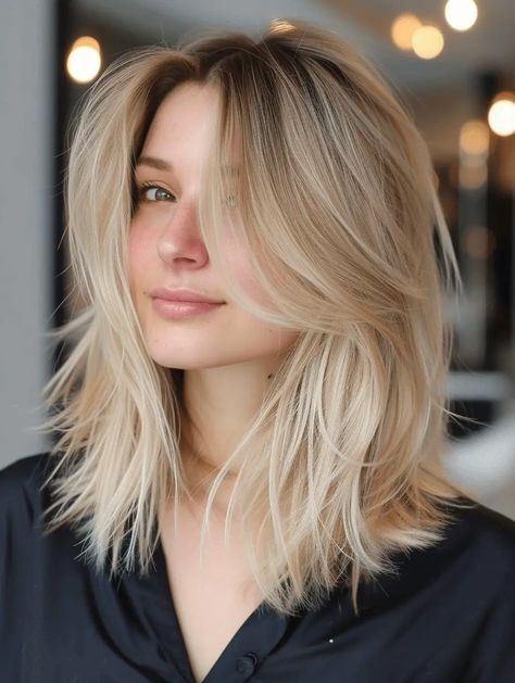 Haircut Shoulder Length, Shoulder Length Hair Blonde, Haircut Shoulder, Spring Haircut, Shoulder Haircut, Spring Haircuts, Shoulder Length Blonde, Blonde Hair Transformations, Lob Hairstyle