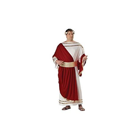 Caesar Adult Plus Costume  100 polyester exclusive of decoration  Plus 4852 >>> You can find more details by visiting the image link. Caesar Costume, Julius Caesar Costume, Roman Costumes, Goddess Halloween Costume, Goddess Halloween, Toga Costume, Roman Costume, Costumes For Adults, Men Costume