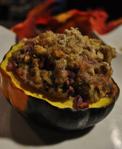 Chicken Stuffed Squash Chicken Stuffed Squash, Stuffed Squash, Stuffed Acorn Squash, Acorn Squash Recipes, Chicken Stuffed, Holiday Menus, Acorn Squash, Cooking For Two, Fall Dinner