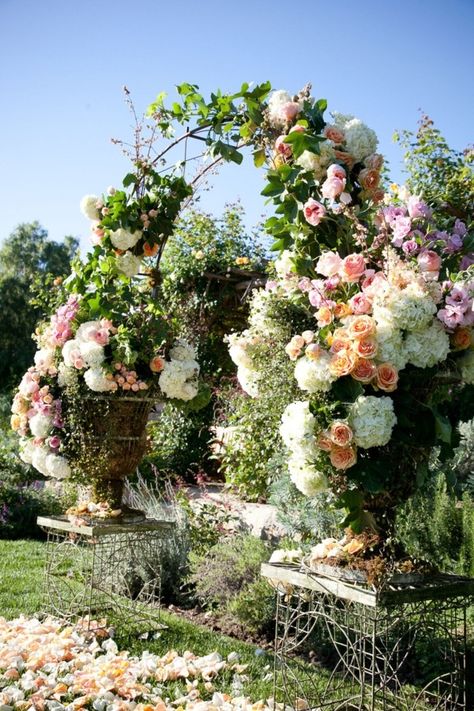 San Ysidro Ranch Wedding, San Ysidro Ranch, Summer Wedding Outdoor, Ceremony Flowers, Ranch Wedding, Ceremony Decorations, Wedding Arch, Garden Wedding, Beautiful Gardens