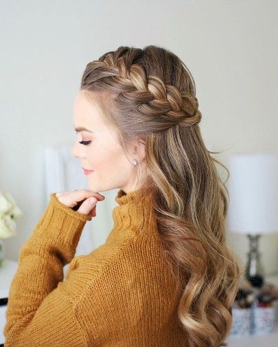 Half Up French Braid Crown Hair Styels, Gorgeous Braids, Inspo Hair, Woman Hairstyles, Amazing Hairstyles, Luxy Hair, French Braid Hairstyles, Fishtail Braid