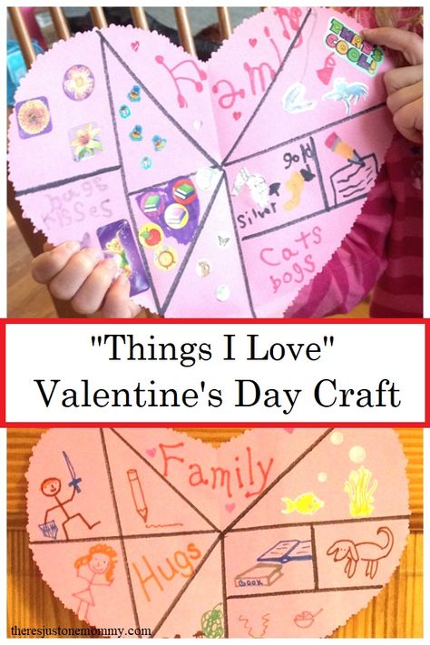 Things I Love craft -- fun heart shaped collage craft for kids #heartcraft #kidscrafts Heart Shaped Collage, Valentines Activities, Collage Craft, February Crafts, Arts And Crafts For Teens, Arts And Crafts For Adults, Love Collage, Valentine's Day Crafts For Kids, Valentines Day Crafts