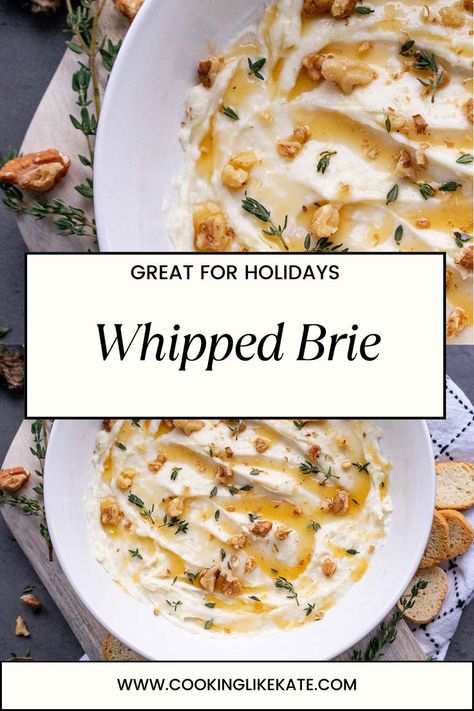 Whipped Brie is the ultimate creamy appetizer for any dinner party, bringing a touch of elegance to your Thanksgiving recipe lineup and Friendsgiving food ideas. Smooth, spreadable, and effortlessly delicious, it’s a crowd-pleasing addition perfect for dipping with fresh bread or crackers. Ways To Use Brie Cheese, Uses For Brie Cheese, Appetizer Brie Recipes, Spreadable Brie Recipes, Brie Dip Appetizer, Brie Wedge Recipes, Whipped Brie Appetizer, Gluten Free Brie Appetizer, What To Serve With Baked Brie