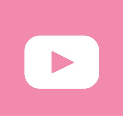 You Tube Icon Pink, Free App Icons Pink, Pink Youtube Aesthetic, Pink Icons Youtube, Hot Pink Youtube Icon, Youtube Icons Aesthetic, Youtube Pink Logo, Cute Youtube Icon, Whatsapp Pink Icon