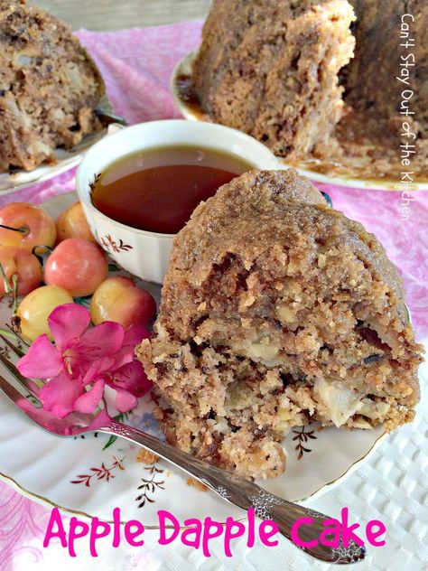 Scrumptious Mennonite apple cake recipe with apples, walnuts, cinnamon and coconut and glazed with a brown sugar topping. Apple Dapple Cake, Apple Dapple, Recipe With Apples, Apple Cake Recipe, Cake Calories, Gala Apples, Coconut Butter, Vanilla Sugar, Apple Cake