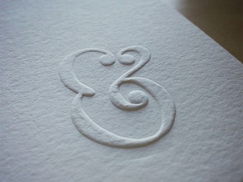 Ampersand Embossed by Sean McCabe Diy Paper Embossing, Diy Letter Press, How To Emboss, Diy Embossed Cards, How To Emboss Paper, Diy Letterpress, Diy Embossing, Folding Origami, Diy Papier