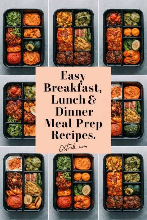 10 Easy Breakfast, Lunch & Dinner Meal Prep Ideas Essen, Meal Prep Single Person, Couples Meal Prep, Meal Prep For The Week Dinner, Weekly Meal Prep Family, Meal Prep Ideas For The Week, Meal Prep Lunch Ideas Healthy Eating, Easy Prep Meals, Healthy Dinner Meal Prep