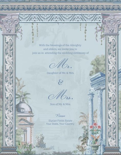 Wedding Invitation Background Indian, Hindu Wedding Invitation Background, Mughal Invitation Cards, Illustrated Wedding Invitations Indian, Mughal Wedding Invite, Roman Ancient, Sikh Art, Indian Wedding Invitation Card Design, Wedding Invitations With Pictures