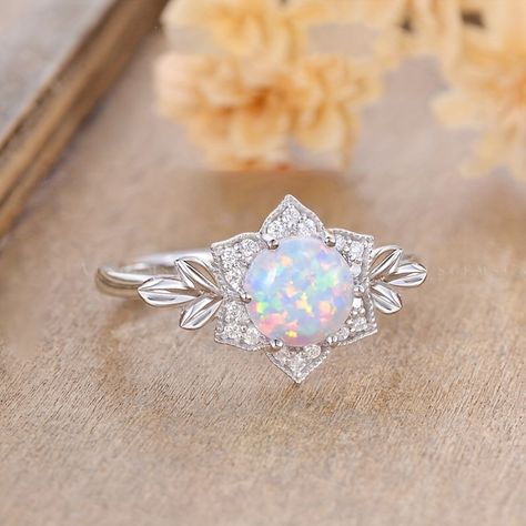 Antique Opal Ring, Rose Gold Bridal Set, Opal Engagement Ring Set, Engagement Ring Antique, Rose Gold Wedding Ring, Ring Rosegold, Opal Engagement Ring, Opal Engagement, Wedding Rings Rose Gold