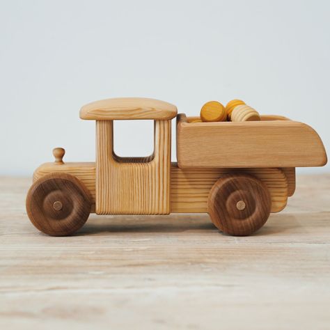 Wooden Cars, Wooden Toy Trucks, Birdhouses Rustic, Wooden Toy Cars, Making Wooden Toys, Handmade Wooden Toys, Active Play, Wooden Car, Wooden Baby Toys