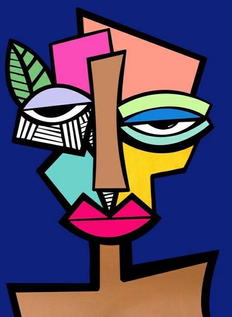 Cubist Art, Pop Art Drawing, Quilt Modernen, Cubism Art, African Art Paintings, Abstract Face Art, Picasso Art, Easy Canvas Art, Small Canvas Art