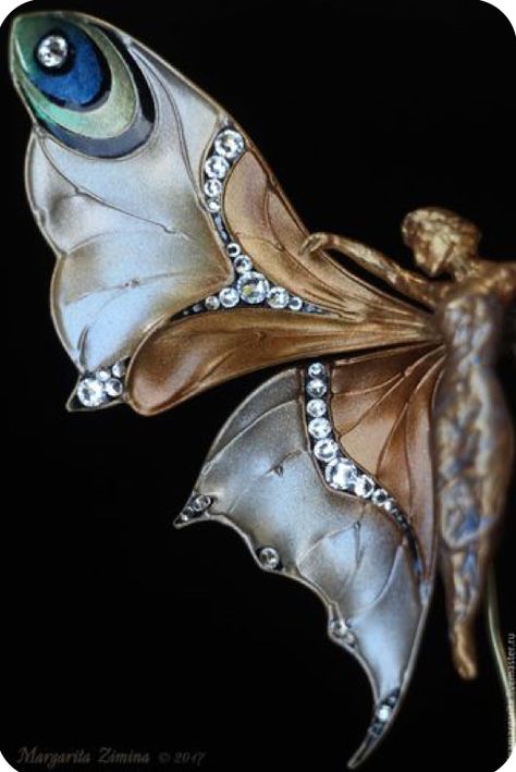 Fairy Butterfly, Bijoux Art Nouveau, Edwardian Jewelry, Fairy Jewelry, Insect Art, Art Nouveau Jewelry, Unusual Jewelry, The Masterpiece, Enamel Jewelry