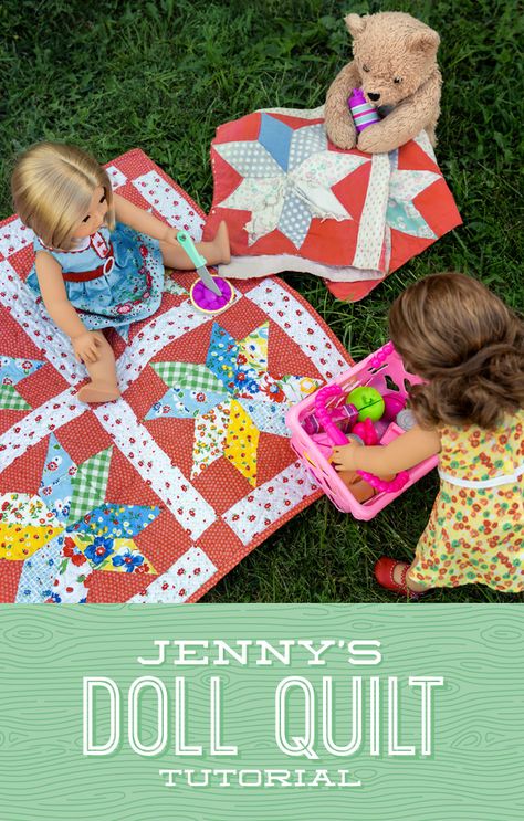 Create a cherished childhood memory with Jenny's Doll Quilt tutorial! Jenny takes a vintage block from her childhood and reimagines it in this free and easy quilting tutorial. #missouristarquiltco #quilting #freequilttutorial #jennysdollquilt Easy Quilting Projects, Missouri Quilt Tutorials, Missouri Quilt Company, Missouri Star Quilt Company Tutorials, Free Quilt Tutorials, Easy Quilting, Missouri Quilt, Charm Pack Quilt, Patchwork Tutorial