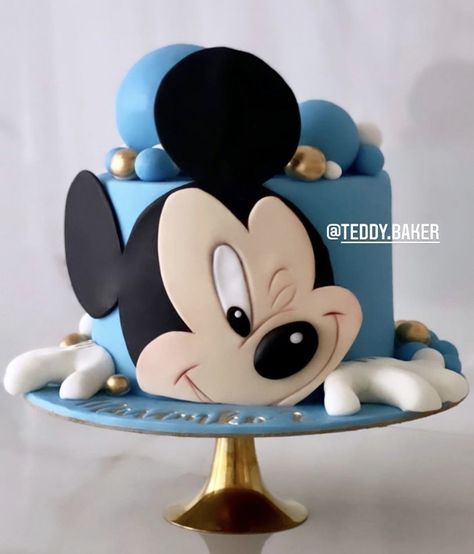 Mickey Mouse 2nd Birthday Cake, Two Fast Birthday Cake, Tort Special, Mickey Birthday Cakes, Γενέθλια Mickey Mouse, Half Birthday Cakes, Mickey Cake, Cake Designs For Kids, Baby Boy Birthday Cake