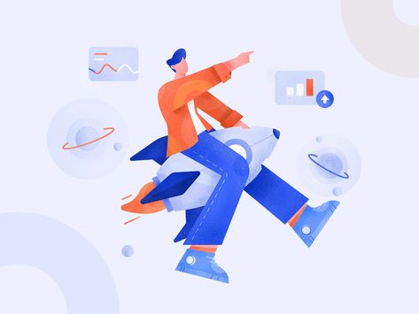 PWA As A Viable Strategy For Your Mobile Presence | Shakuro Teamwork Illustration, Growth Illustration, Flat Design Illustration, Business Continuity, Business Illustration, Ecommerce Platforms, Flat Illustration, Flat Design, Teamwork