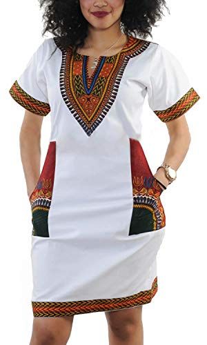 Women Bohemian V Neck African Printed Ethnic Style Summer Bodycon Shift Dress Dashiki Skirt, African Print Shirt, Dashiki Dress, Summer Shift Dress, Afrikaanse Mode, African Dashiki, African Fashion Women Clothing, Club Dress, African Fashion Women