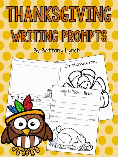 Turkey Writing, Thanksgiving Writing Prompts, Thanksgiving Literacy, Thanksgiving Writing Activity, November Classroom, Cook A Turkey, Free Writing Prompts, Thanksgiving Kindergarten, Thanksgiving School