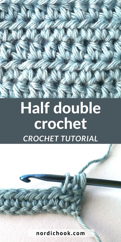 Hdc Crochet, Crochet Hdc, Easy Beginner Crochet Patterns, Beginning Crochet, Chunky Crochet Blanket, Crochet Stitches Guide, Half Double Crochet Stitch, Crochet Stitches For Blankets, Beginner Crochet Tutorial