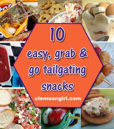 Clemson Girl - 10 easy, grab and go tailgate snack ideas when you do not have time or are on the go. Tailgating Cold Food Ideas, Grab And Go Potluck Ideas, Easy Tailgating Snacks, Msu Tailgate, College Tailgate Food, Tailgating Snacks, Tailgate Ideas, Easy Tailgate Snacks, Tailgating Hacks