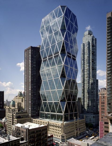 Daniel Libeskind, Santiago Calatrava, Norman Foster, Norman Foster Architecture, Hearst Tower, Architecture Cool, Modern Architecture Design, Glass Building, Famous Architects