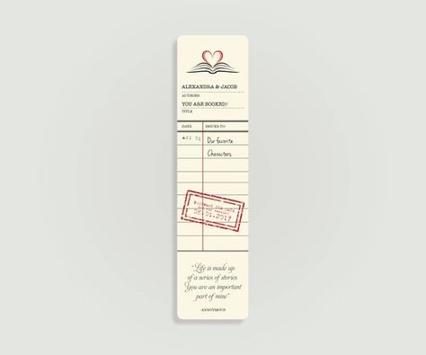 Date Inspo, Literary Wedding, Mitzvah Decor, Story Wedding, My Love Story, Love Story Wedding, Newly Wed, Save The Date Ideas, Unique Bookmark