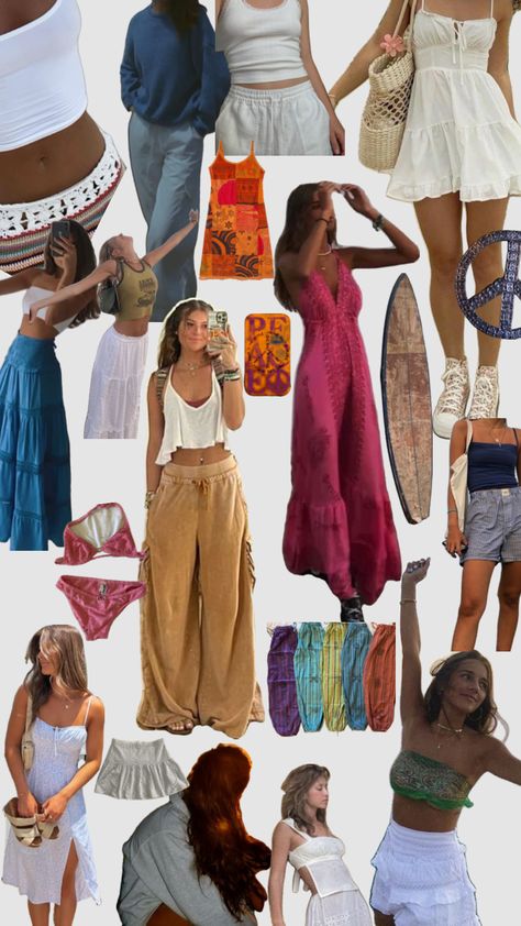 #myfirstshuffle #coastalhippie Boho Beach Outfit, Beachy Outfits, Mode Hippie, European Summer Outfits, Europe Outfits, Estilo Hippie, Simple Trendy Outfits, Hippie Outfits, Look Vintage